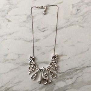 Brighton Silver Crystal Statement Necklace